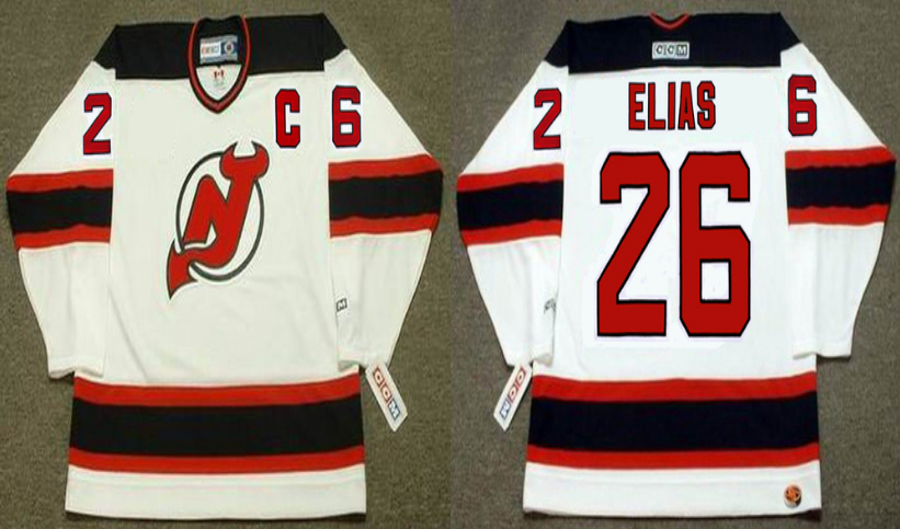 2019 Men New Jersey Devils #26 Elias white CCM NHL jerseys